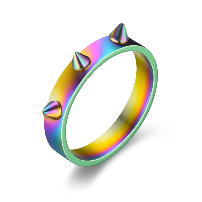 Herren Ring mit stilvollen Spike-Applikationen Shop Nory
