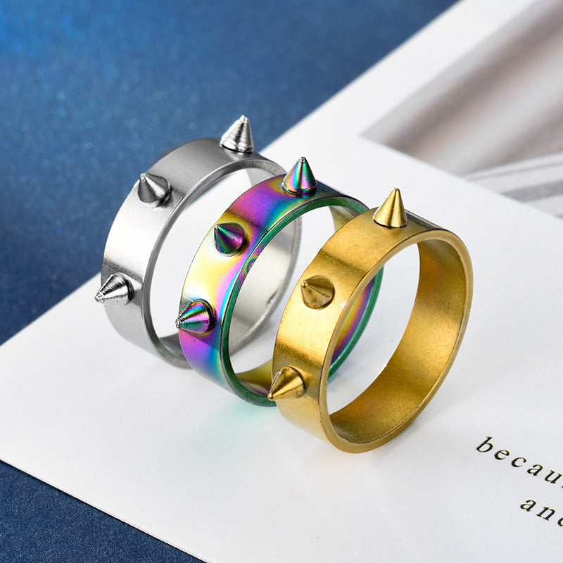 Herren Ring mit stilvollen Spike-Applikationen Shop Nory