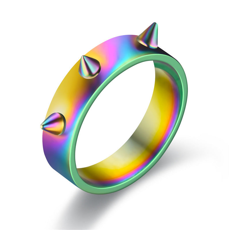 Herren Ring mit stilvollen Spike-Applikationen Shop Nory