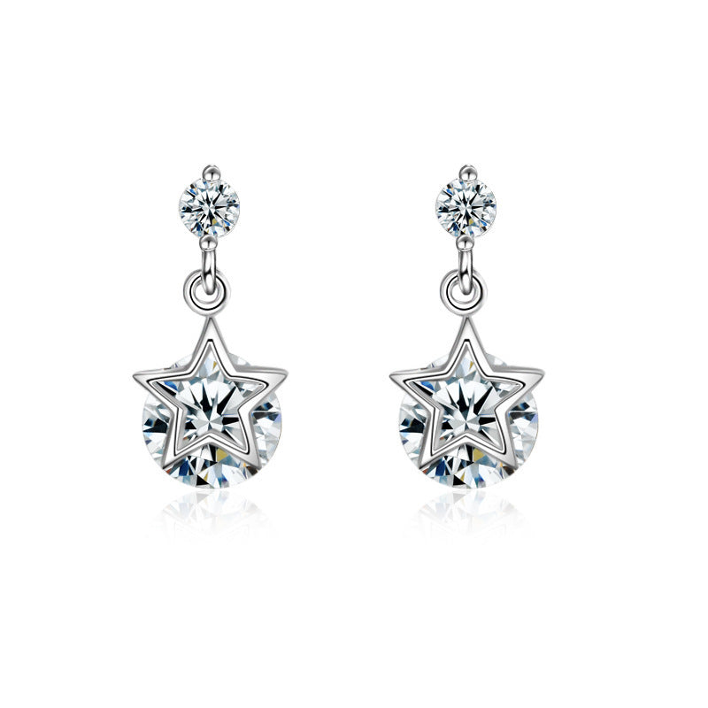 Damen Ohrringe mit funkelndem Stern-Design und hochwertigen Kristallen Shop Nory