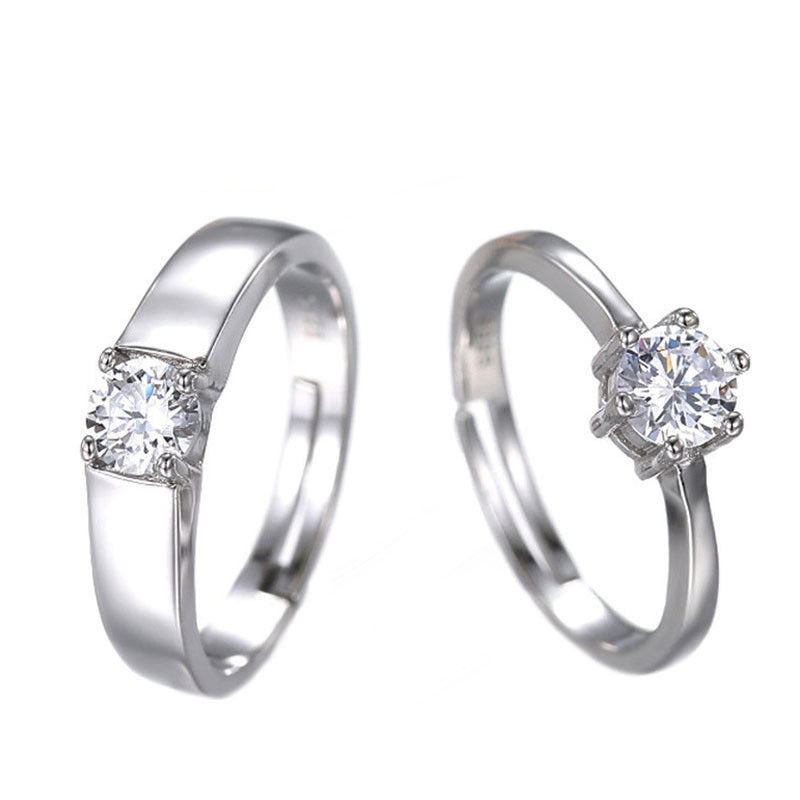Damen eleganter Solitärring mit klassischem Zirkonia-Besatz Shop Nory