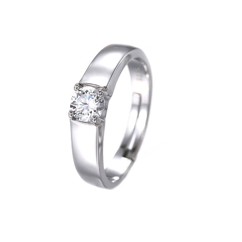 Damen eleganter Solitärring mit klassischem Zirkonia-Besatz Shop Nory