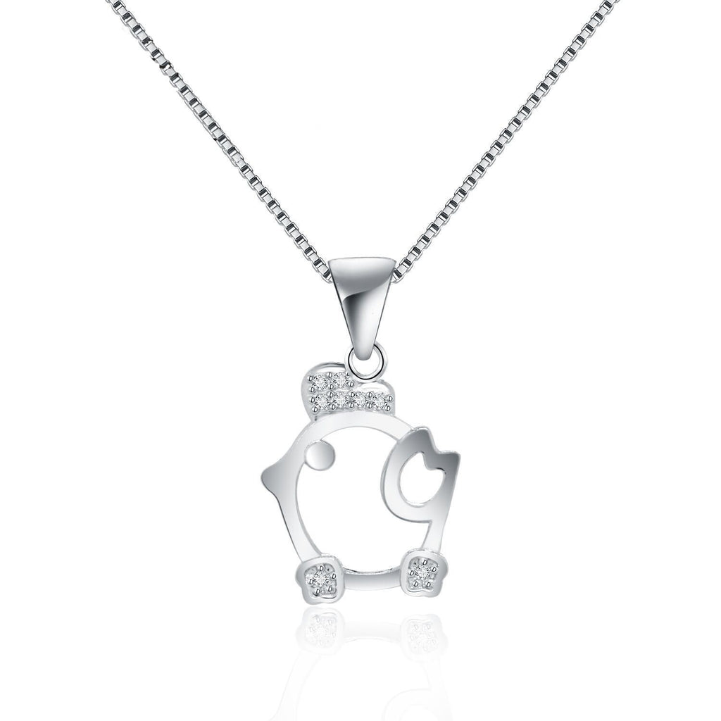 Damen Halskette mit verspieltem Vogel-Anhänger und funkelnden Zirkonia-Details Shop Nory