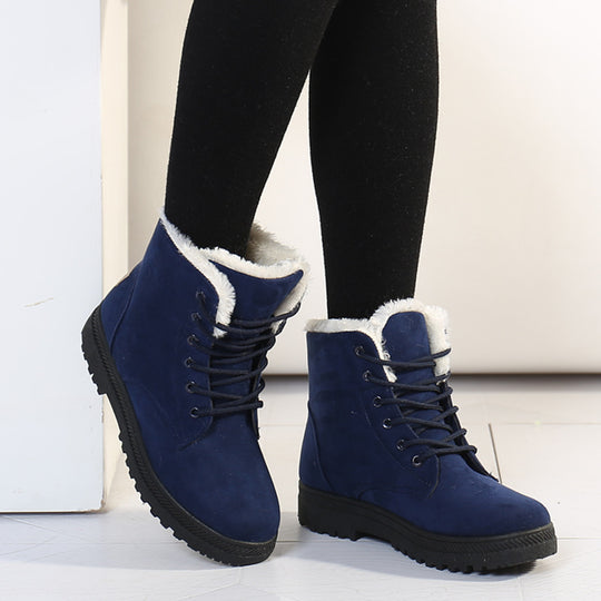 Damen Gefütterte Schnür-Ankleboots mit Teddyfutter und robuster Lug-Sohle Shop Nory