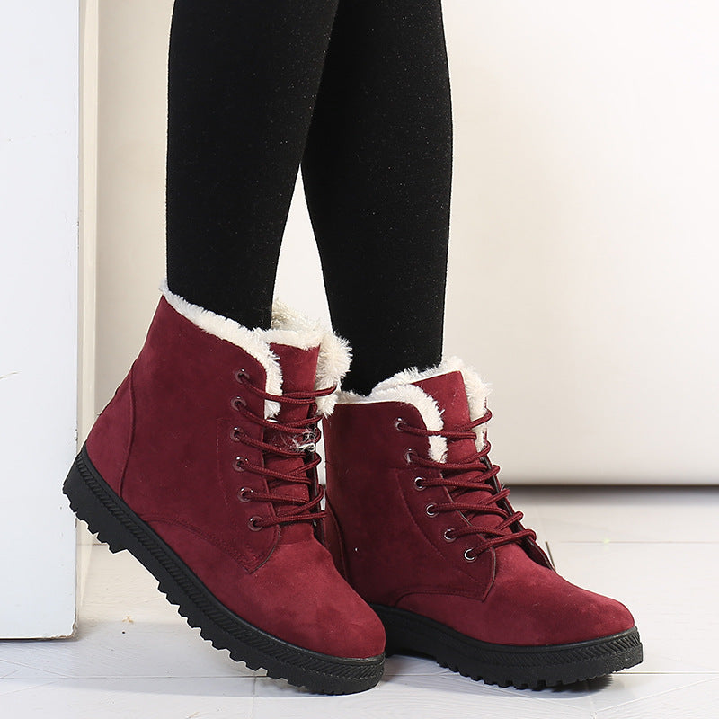 Damen Gefütterte Schnür-Ankleboots mit Teddyfutter und robuster Lug-Sohle Shop Nory