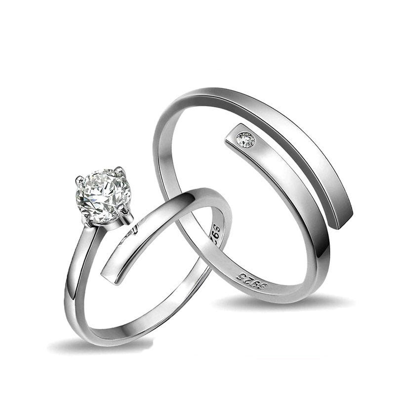 Damenring mit elegantem, modernem Design und funkelndem Zirkonia-Besatz Shop Nory