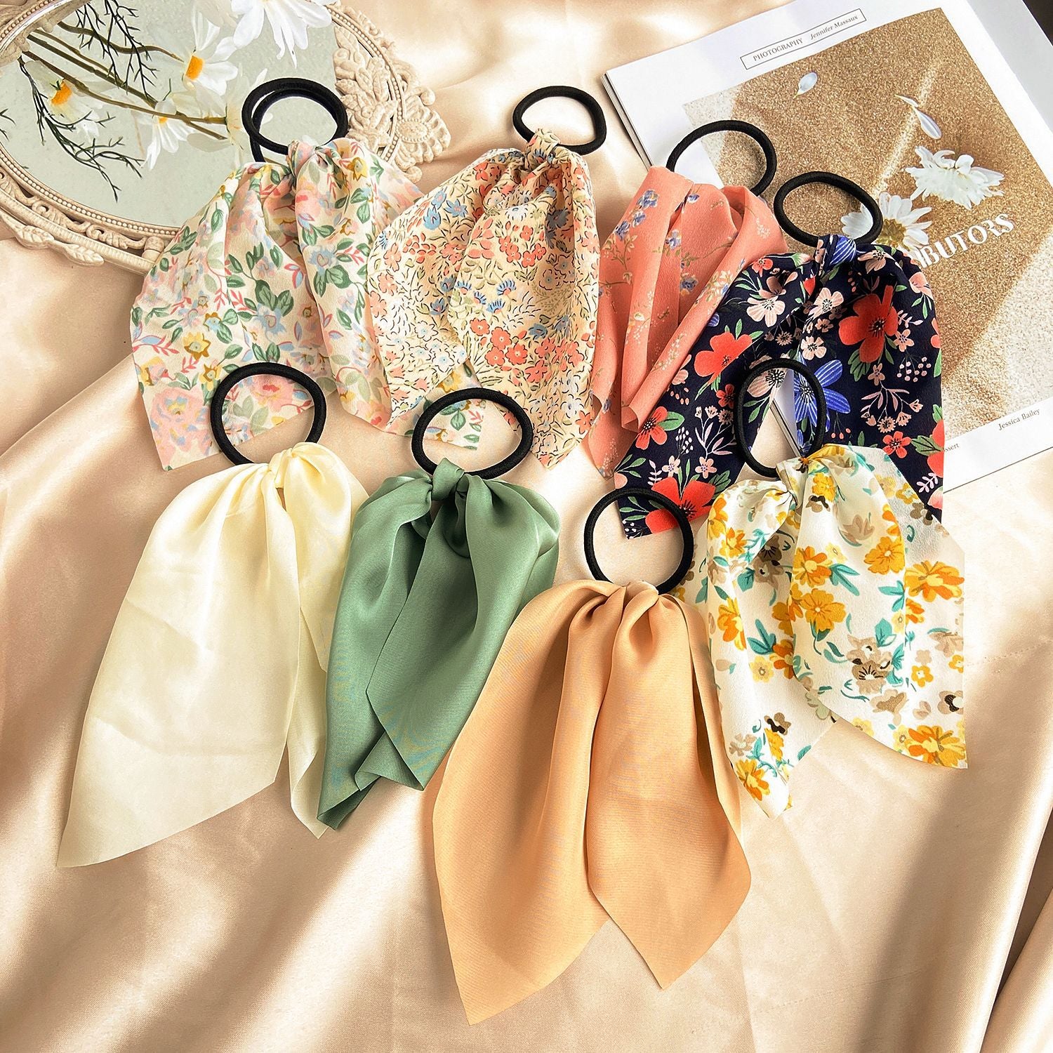 Damen Haarband mit floralem Design und elastischem Gummizug Shop Nory