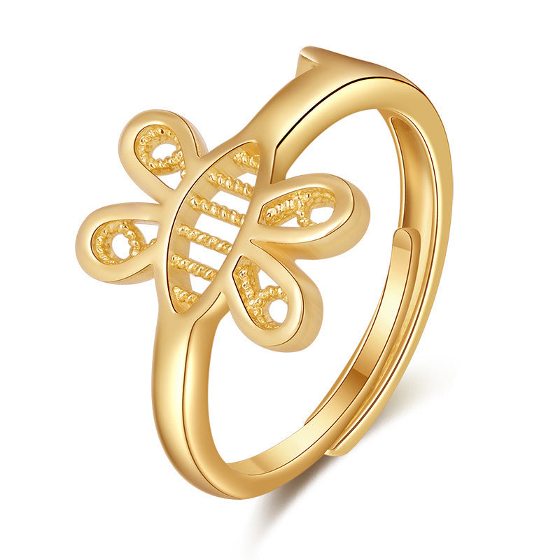 Damenring mit kunstvollem Bienenmotiv und hochwertiger Goldveredelung Shop Nory