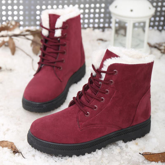 Damen Gefütterte Schnür-Ankleboots mit Teddyfutter und robuster Lug-Sohle Shop Nory