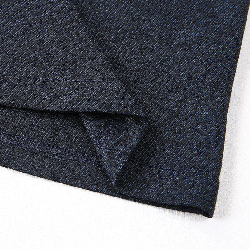 Herren Langarm-Poloshirt mit Kragen, Knopfleiste und feiner Struktur Shop Nory