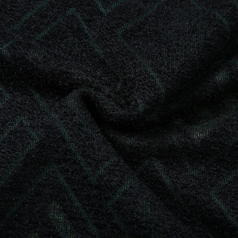 Herren Rauten-Jacquard Rundhalspullover aus feinem Strick Shop Nory