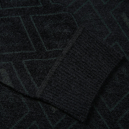Herren Rauten-Jacquard Rundhalspullover aus feinem Strick Shop Nory