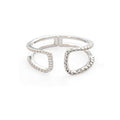 Damen Offener Ring mit kunstvollem Design und funkelnden Akzenten Shop Nory