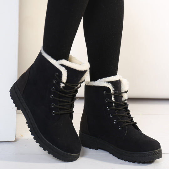 Damen Gefütterte Schnür-Ankleboots mit Teddyfutter und robuster Lug-Sohle Shop Nory