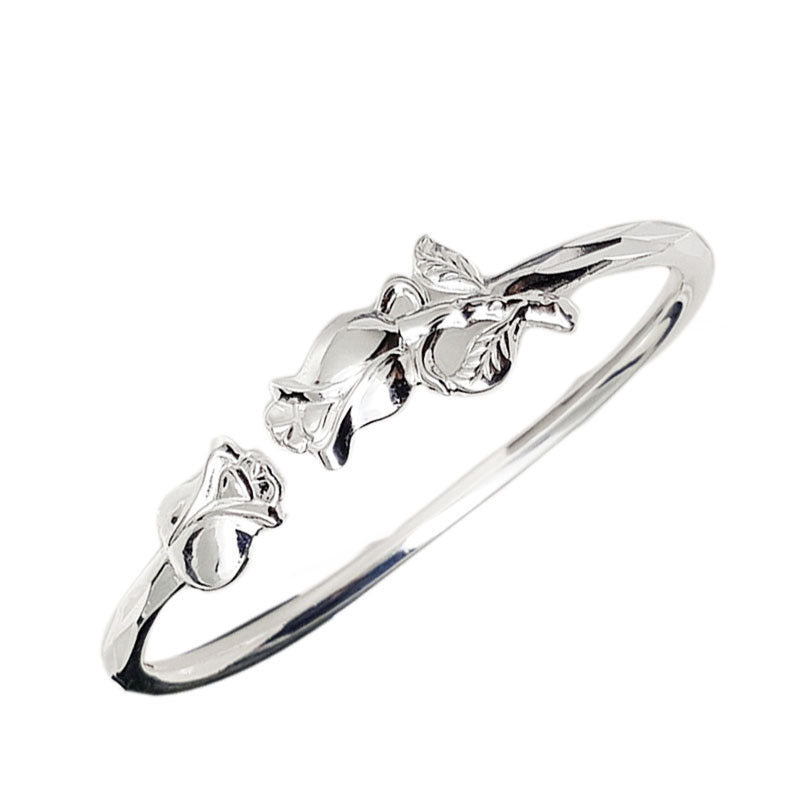 Damen Armreif mit kunstvollem Rosenmotiv Shop Nory