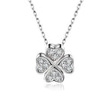 Damen Halskette mit herzförmigem Glücksanhänger und funkelnden Zirkonia Shop Nory