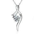 Damen Halskette mit elegantem, geschwungenem Design und funkelndem Zirkonia Shop Nory