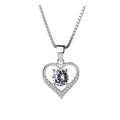Damen Halskette mit herzförmigem Anhänger und funkelndem Zirkonia-Besatz Shop Nory 1781703091