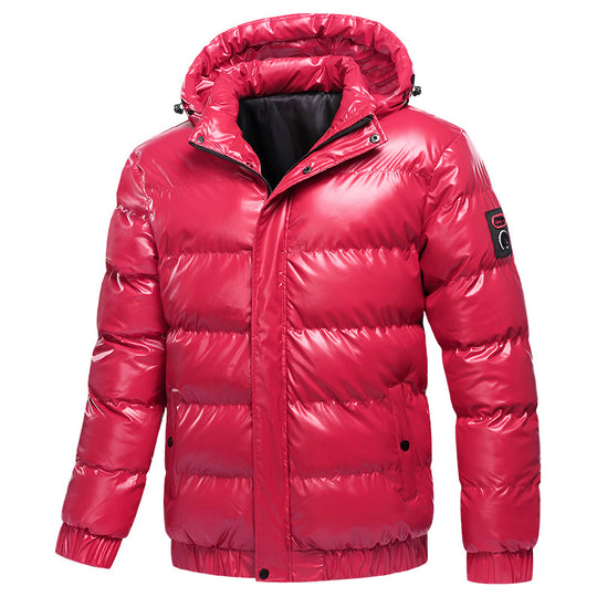 Herren Steppwinterjacke mit Kapuze und glänzender Daunenoptik Shop Nory