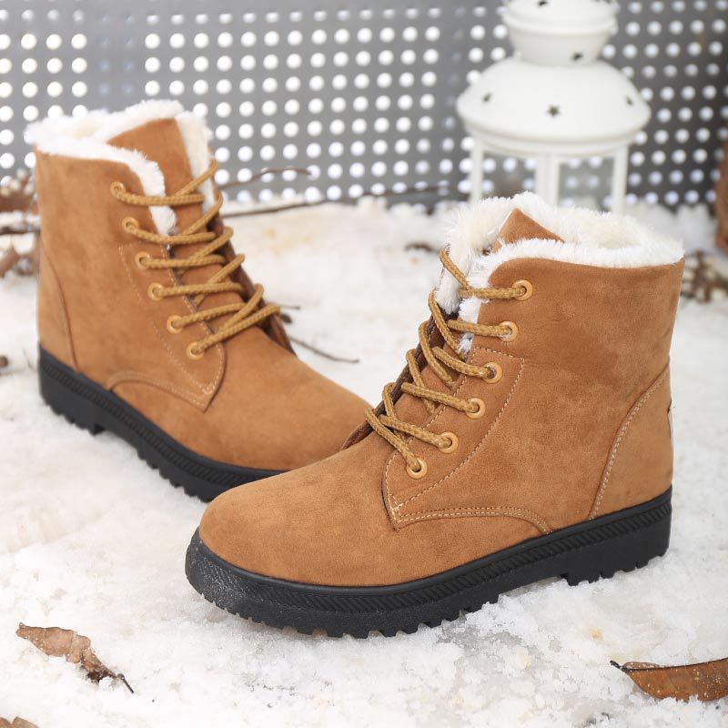 Damen Gefütterte Schnür-Ankleboots mit Teddyfutter und robuster Lug-Sohle Shop Nory