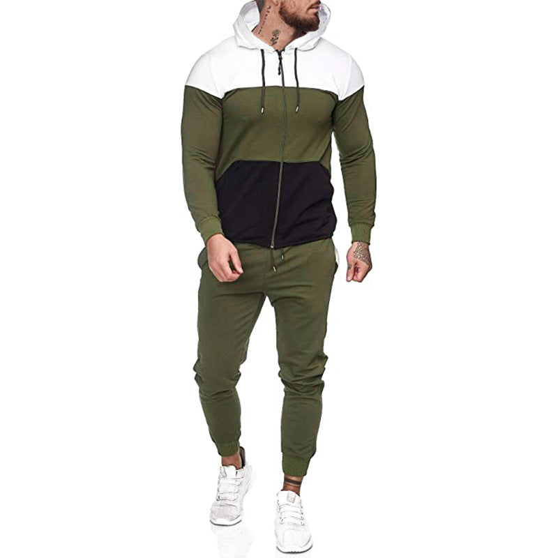 Herren City-Casual Jogginganzug mit Kapuzen‑Zipjacke und tapered Jogginghose aus Baumwollmix Shop Nory
