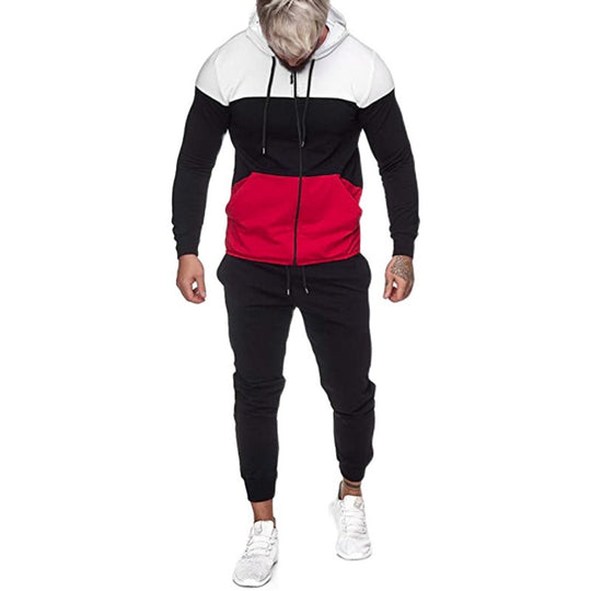 Herren City-Casual Jogginganzug mit Kapuzen‑Zipjacke und tapered Jogginghose aus Baumwollmix Shop Nory