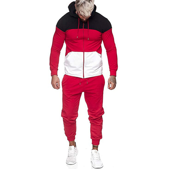 Herren City-Casual Jogginganzug mit Kapuzen‑Zipjacke und tapered Jogginghose aus Baumwollmix Shop Nory