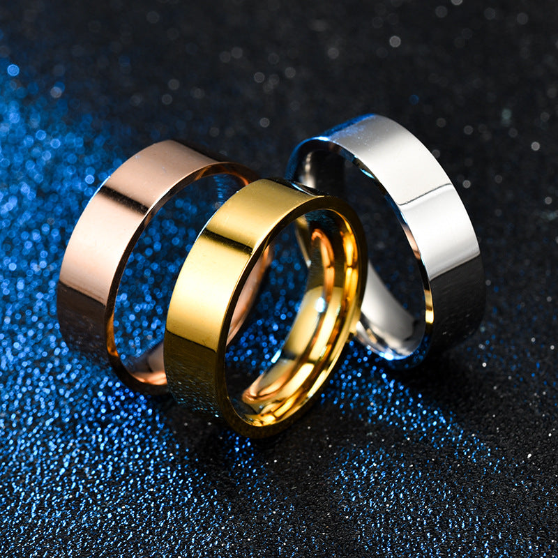 Herren Ring mit hochglänzender, minimalistischer Edelstahloberfläche Shop Nory