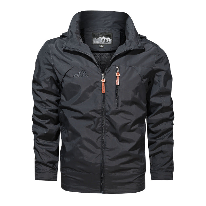 Herren Leichter Softshell-Windblouson mit Brust-Zipper und hochschließendem Kragen Shop Nory