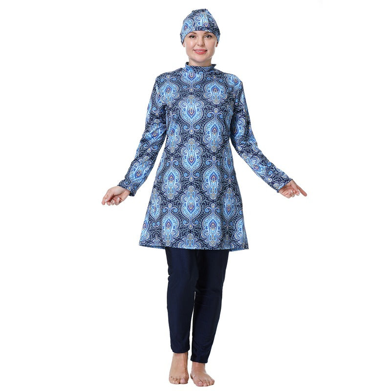 3Xl 8Xl Gedruckte Halal Arabische Frauen BadShopnoryekleidung Badeanzug Burkinis
