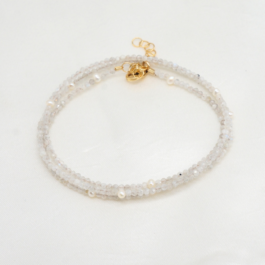 Blauer Lace Agate Prevail Wickelarmband | Shop Nory