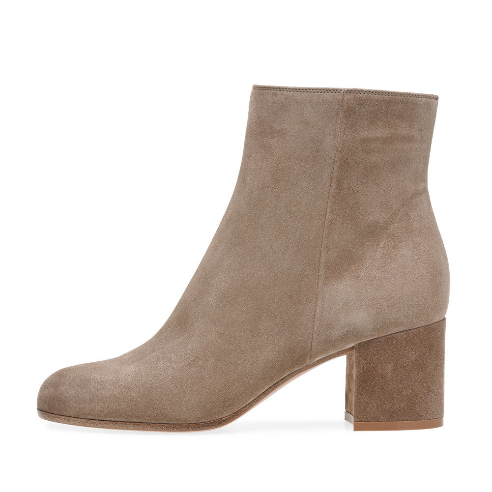 ShopNory | Damen Chunky Heel Rund-Toe Mittel-Hügel Stiefel