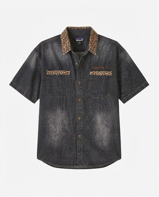 Damenmode Kurzarm Denim Shirts Shop Nory