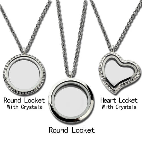 Personalisierte 'Triple Treat' schwebende Medaille mit Geburtssteinen und Sentiments | Shop Nory