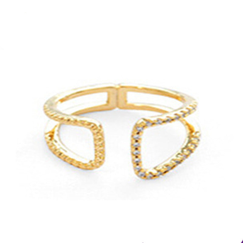 Damen Offener Ring mit kunstvollem Design und funkelnden Akzenten Shop Nory