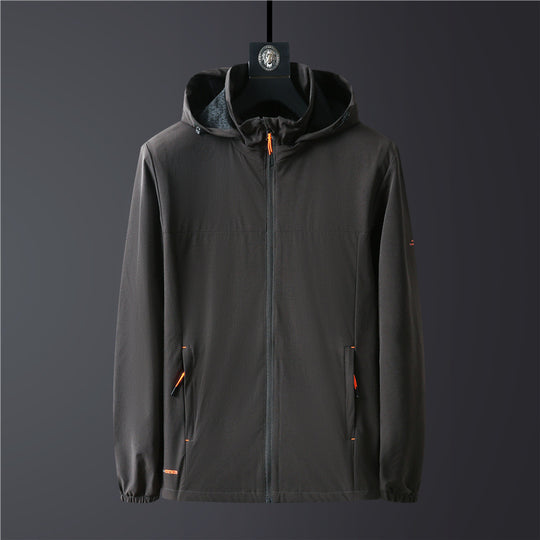 Herren Leichte Softshelljacke mit Kapuze, windabweisend und atmungsaktiv Shop Nory