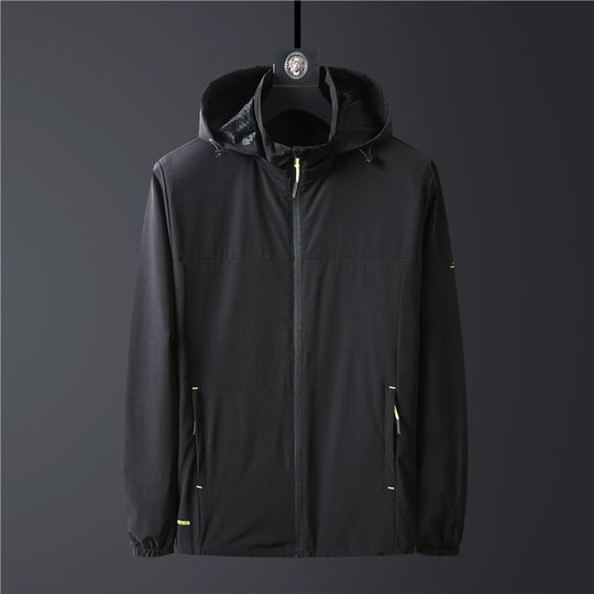 Herren Leichte Softshelljacke mit Kapuze, windabweisend und atmungsaktiv Shop Nory