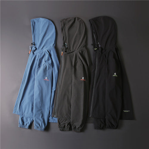 Herren Leichte Softshelljacke mit Kapuze, windabweisend und atmungsaktiv Shop Nory