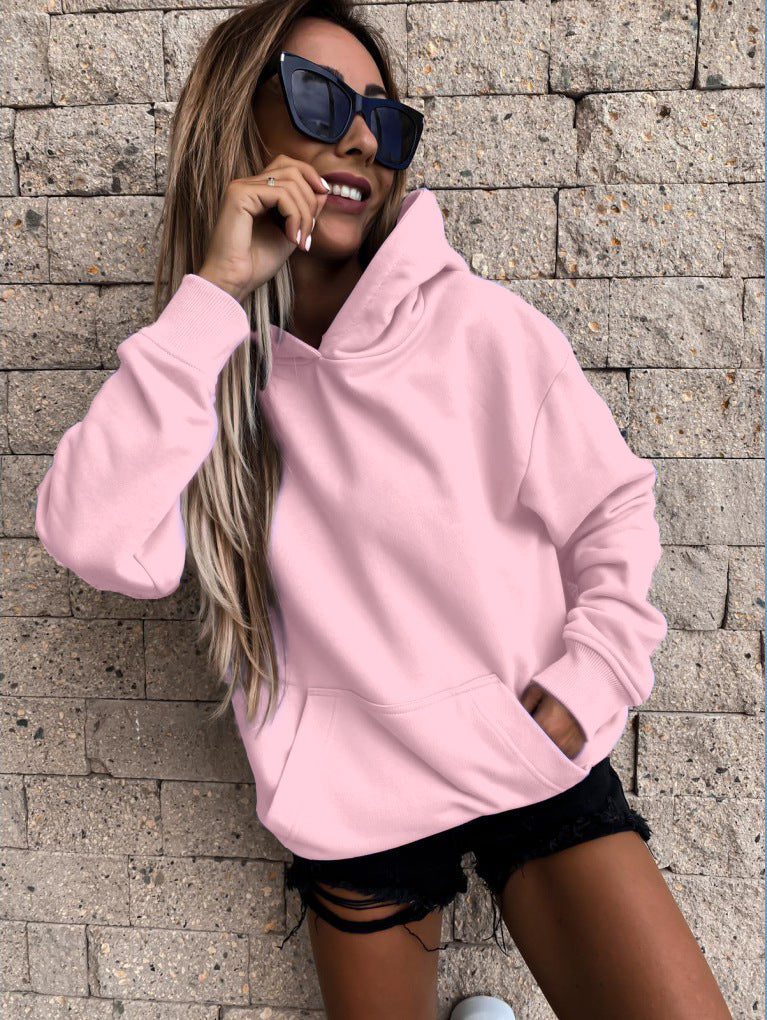 Damen Kapuzenpullover mit weichem Fleece-Innenfutter und lässigem Schnitt