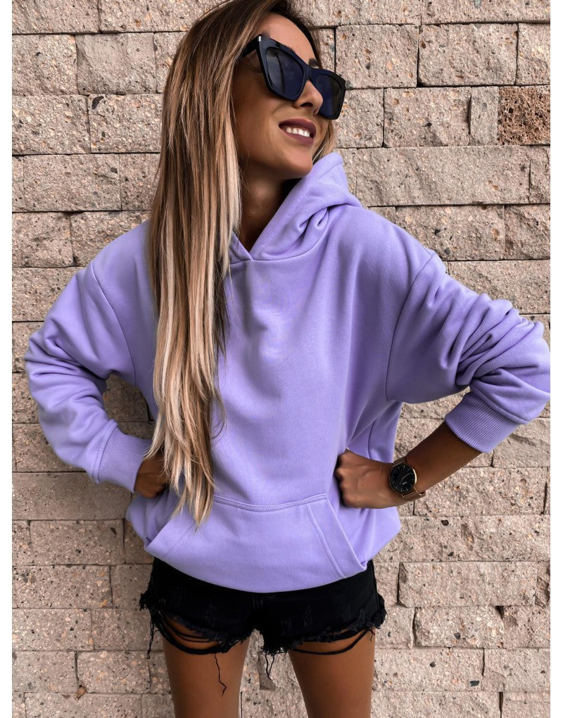 Damen Kapuzenpullover mit weichem Fleece-Innenfutter und lässigem Schnitt