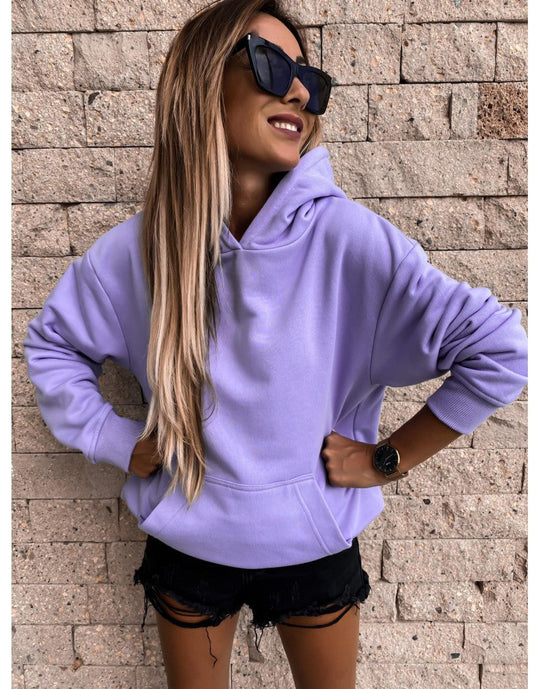 Damen Kapuzenpullover mit weichem Fleece-Innenfutter und lässigem Schnitt
