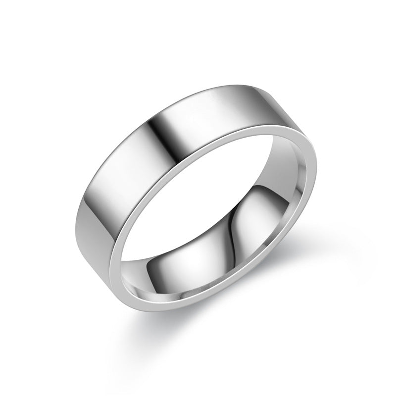 Herren Ring mit hochglänzender, minimalistischer Edelstahloberfläche Shop Nory