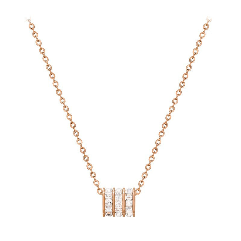 Damen elegante Halskette mit funkelndem Zirkonia-Anhänger Shop Nory