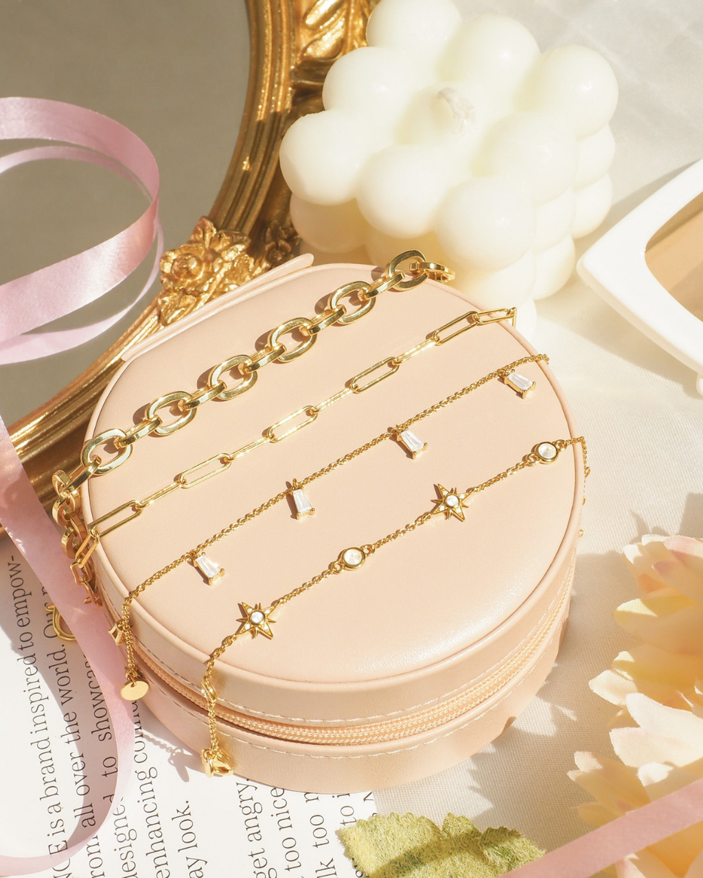 Klassisch Link Minimal Gold Kettenarmband | Shop Nory