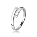 Damenring mit elegantem, modernem Design und funkelndem Zirkonia-Besatz Shop Nory