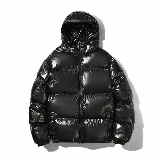 Unisex nan glänzende Steppjacke mit Kapuze, wasserabweisender High-Shine-Oberfläche und wärmender synthetischer Füllung Shop Nory