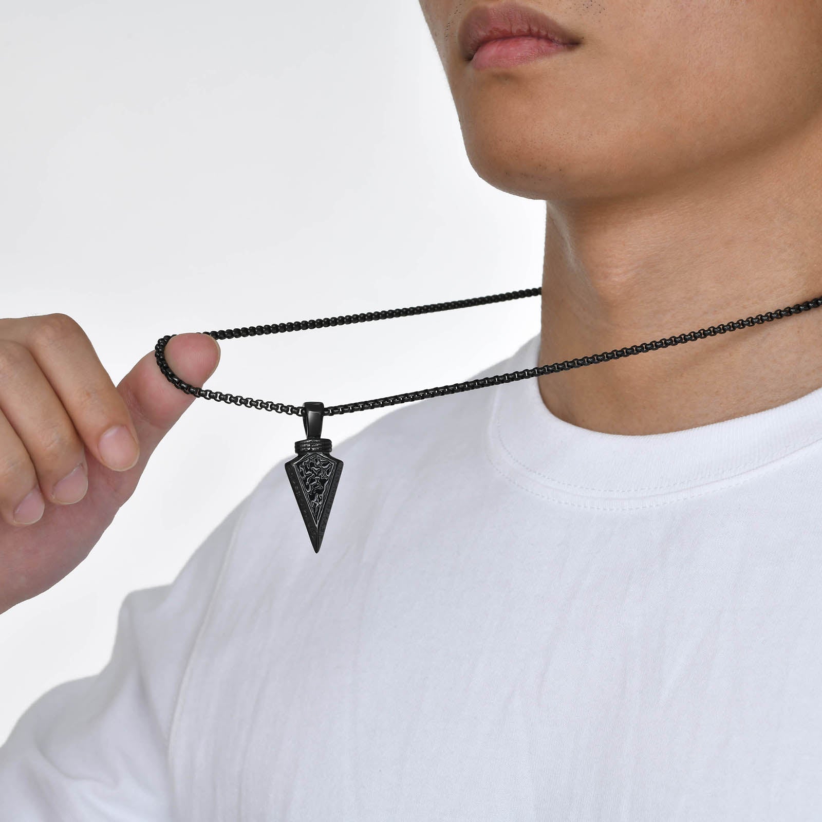Herren Halskette "Dwayne" in schwarz - Edelstahl | Shop Nory