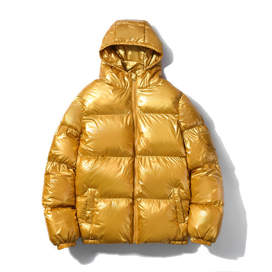Unisex nan glänzende Steppjacke mit Kapuze, wasserabweisender High-Shine-Oberfläche und wärmender synthetischer Füllung Shop Nory
