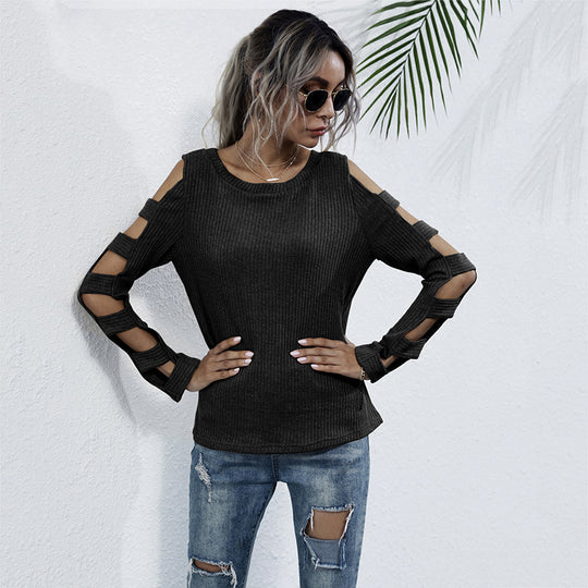 Damen Bequemer Pullover mit Cut-Out-Details Shop Nory