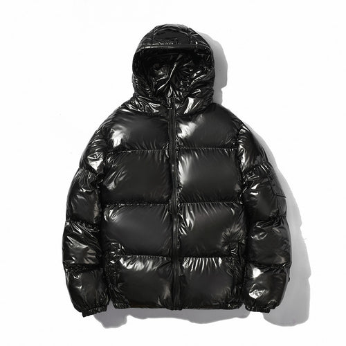 Unisex nan glänzende Steppjacke mit Kapuze, wasserabweisender High-Shine-Oberfläche und wärmender synthetischer Füllung Shop Nory